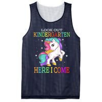 Look Out Kindergarten Here I Come Unicorn Back To School Mesh Reversible Basketball Jersey Tank