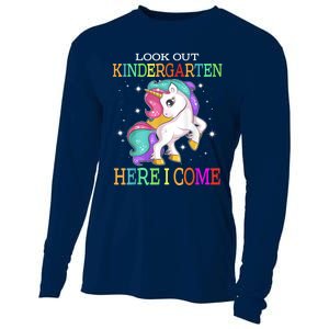 Look Out Kindergarten Here I Come Unicorn Back To School Cooling Performance Long Sleeve Crew