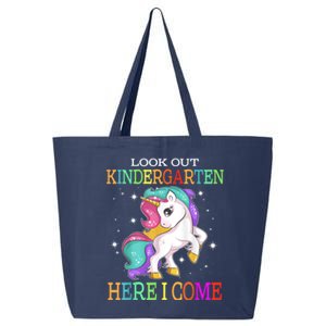 Look Out Kindergarten Here I Come Unicorn Back To School 25L Jumbo Tote