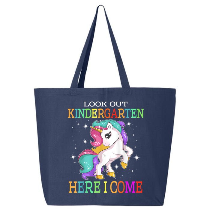 Look Out Kindergarten Here I Come Unicorn Back To School 25L Jumbo Tote