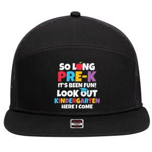 Look Out Kindergarten PreK Graduate Preschool Graduation 7 Panel Mesh Trucker Snapback Hat