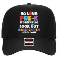 Look Out Kindergarten PreK Graduate Preschool Graduation High Crown Mesh Back Trucker Hat