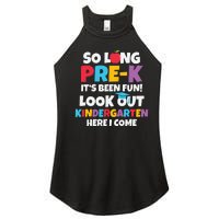 Look Out Kindergarten PreK Graduate Preschool Graduation Women’s Perfect Tri Rocker Tank