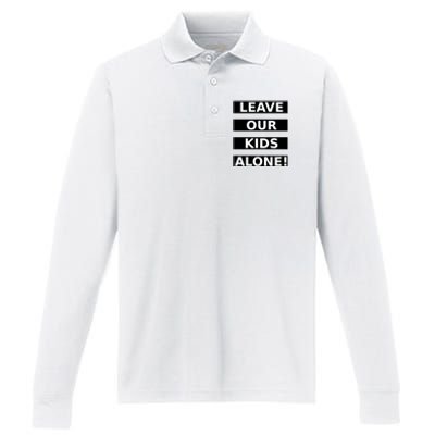 Leave Our Kids Alone Performance Long Sleeve Polo