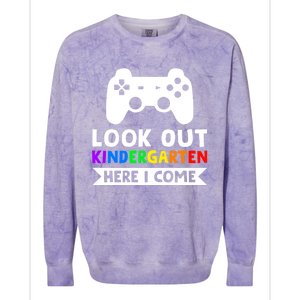 Look Out Kindergarten Here I Come Kindergartens Gift Colorblast Crewneck Sweatshirt