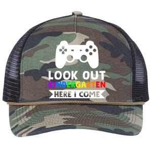 Look Out Kindergarten Here I Come Kindergartens Gift Retro Rope Trucker Hat Cap