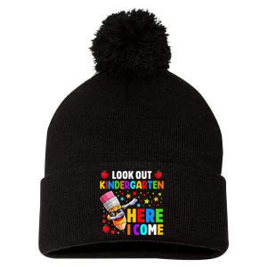 Look Out kindergarten Here I Come Back To School Pom Pom 12in Knit Beanie