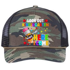 Look Out kindergarten Here I Come Back To School Retro Rope Trucker Hat Cap