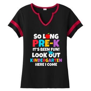 Look Out Kindergarten PreK Graduate Preschool Graduation Ladies Halftime Notch Neck Tee