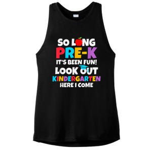 Look Out Kindergarten PreK Graduate Preschool Graduation Ladies PosiCharge Tri-Blend Wicking Tank