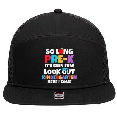 Look Out Kindergarten PreK Graduate Preschool Graduation 7 Panel Mesh Trucker Snapback Hat