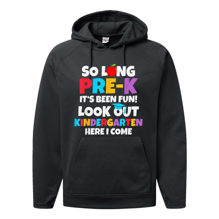 Look Out Kindergarten PreK Graduate Preschool Graduation Performance Fleece Hoodie