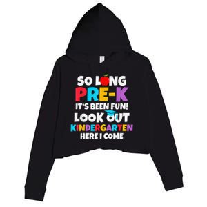 Look Out Kindergarten PreK Graduate Preschool Graduation Crop Fleece Hoodie