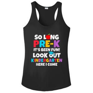 Look Out Kindergarten PreK Graduate Preschool Graduation Ladies PosiCharge Competitor Racerback Tank