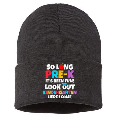 Look Out Kindergarten PreK Graduate Preschool Graduation Sustainable Knit Beanie