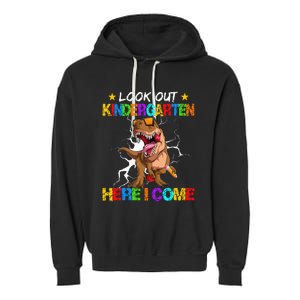 Look Out Kindergarten Here I Come Back To School Garment-Dyed Fleece Hoodie