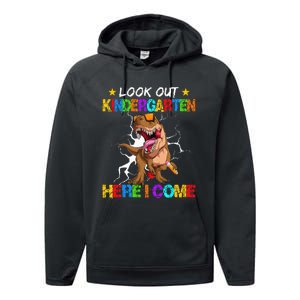 Look Out Kindergarten Here I Come Back To School Performance Fleece Hoodie