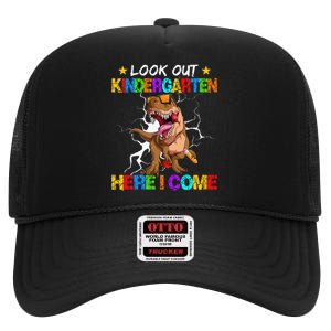 Look Out Kindergarten Here I Come Back To School High Crown Mesh Back Trucker Hat