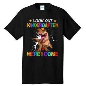 Look Out Kindergarten Here I Come Back To School Tall T-Shirt