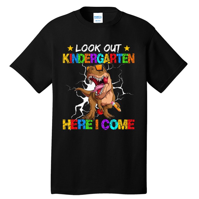 Look Out Kindergarten Here I Come Back To School Tall T-Shirt