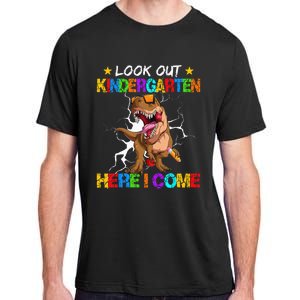 Look Out Kindergarten Here I Come Back To School Adult ChromaSoft Performance T-Shirt