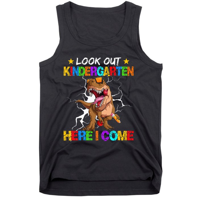 Look Out Kindergarten Here I Come Back To School Tank Top