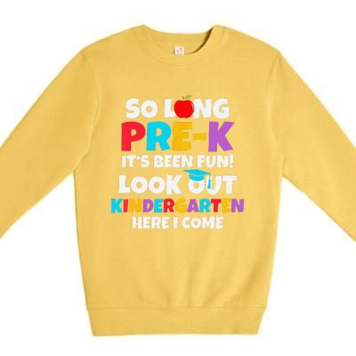 Look Out Kindergarten Prek Graduate Preschool Graduation Premium Crewneck Sweatshirt