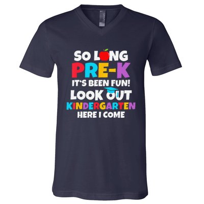 Look Out Kindergarten Prek Graduate Preschool Graduation V-Neck T-Shirt