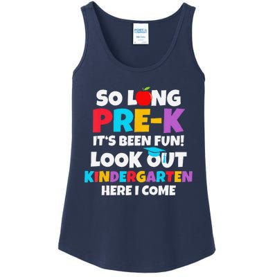 Look Out Kindergarten Prek Graduate Preschool Graduation Ladies Essential Tank