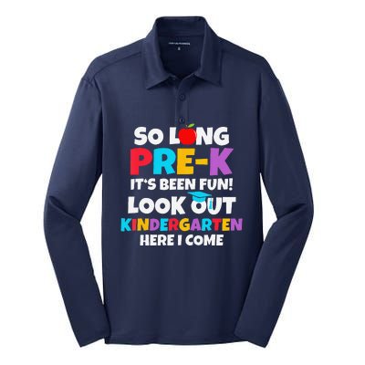 Look Out Kindergarten Prek Graduate Preschool Graduation Silk Touch Performance Long Sleeve Polo