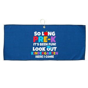 Look Out Kindergarten Prek Graduate Preschool Graduation Large Microfiber Waffle Golf Towel