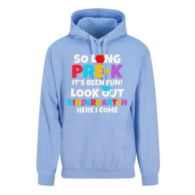 Look Out Kindergarten Prek Graduate Preschool Graduation Unisex Surf Hoodie