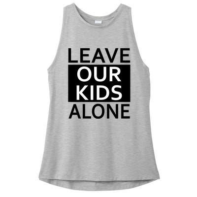 Leave Our Kids Alone Save The Children Protest Ladies PosiCharge Tri-Blend Wicking Tank