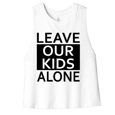 Leave Our Kids Alone Save The Children Protest Women's Racerback Cropped Tank