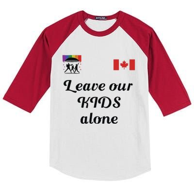 Leave Our Kids Alone Canadia Kids Colorblock Raglan Jersey