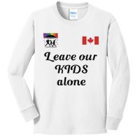 Leave Our Kids Alone Canadia Kids Long Sleeve Shirt