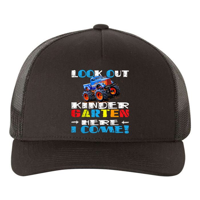 Look Out Kindergarten Here I Come Funny Monster Truck Yupoong Adult 5-Panel Trucker Hat