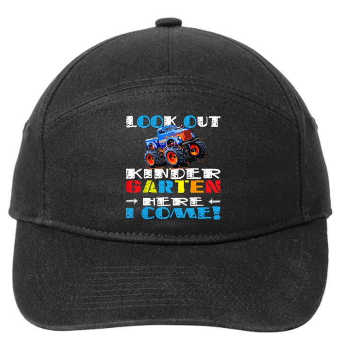 Look Out Kindergarten Here I Come Funny Monster Truck 7-Panel Snapback Hat