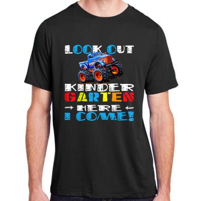 Look Out Kindergarten Here I Come Funny Monster Truck Adult ChromaSoft Performance T-Shirt