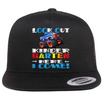 Look Out Kindergarten Here I Come Funny Monster Truck Flat Bill Trucker Hat