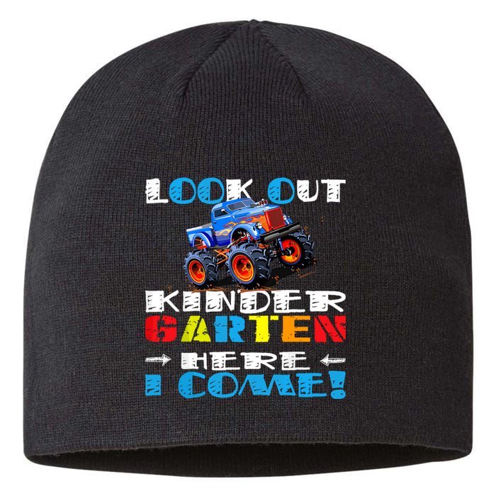 Look Out Kindergarten Here I Come Funny Monster Truck Sustainable Beanie