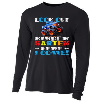 Look Out Kindergarten Here I Come Funny Monster Truck Cooling Performance Long Sleeve Crew