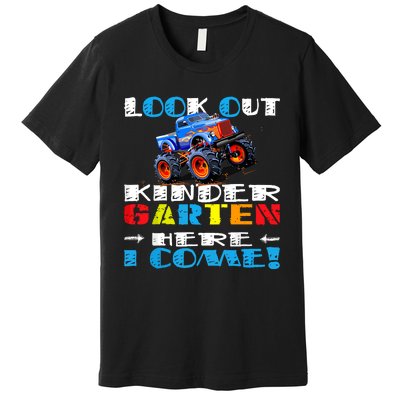 Look Out Kindergarten Here I Come Funny Monster Truck Premium T-Shirt