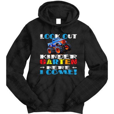 Look Out Kindergarten Here I Come Funny Monster Truck Tie Dye Hoodie