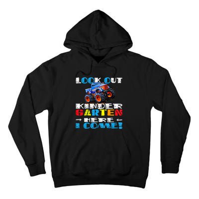 Look Out Kindergarten Here I Come Funny Monster Truck Tall Hoodie