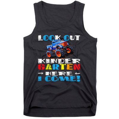 Look Out Kindergarten Here I Come Funny Monster Truck Tank Top