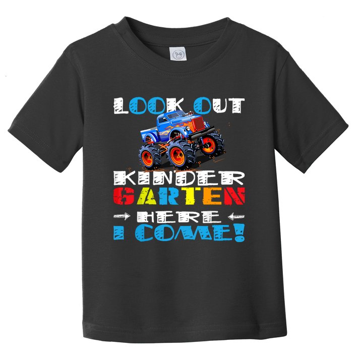 Look Out Kindergarten Here I Come Funny Monster Truck Toddler T-Shirt