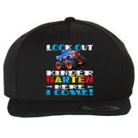 Look Out Kindergarten Here I Come Funny Monster Truck Wool Snapback Cap