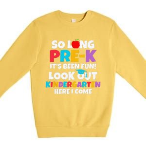 Look Out Kindergarten PreK Graduate Preschool Graduation Premium Crewneck Sweatshirt