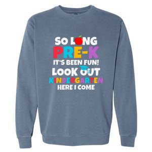 Look Out Kindergarten PreK Graduate Preschool Graduation Garment-Dyed Sweatshirt